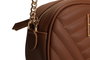 Lucky Bees 1298 Bolso Bandolera Tostado, Mujer, Elegante y Versátil, Polipiel, L 20 x A 7 x H 15 cm